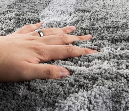 Round Grey Galaxy Area Rug - 3x3 ft Plush Space-Themed Floor Mat for Bedroom