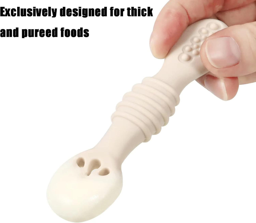 PandaEar Silicone Baby Feeding Spoon Set - 7 Pack for Baby Led Weaning | Toddler Essentials