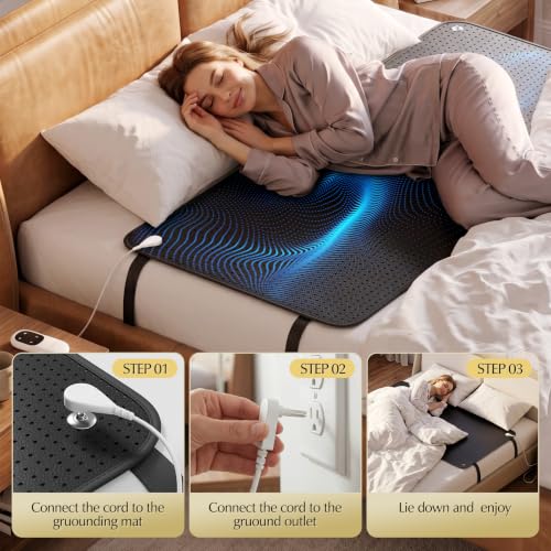Grounding Mat for Better Sleep - Conductive Carbon Fiber Pad, 27x60