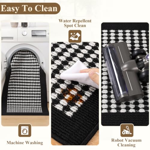 3-Piece Washable Kitchen Mat Set, Non-Slip Floor Runner Rugs for Kitchen