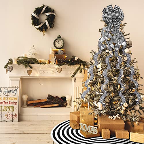 Zomiboo Classic Christmas Tree Decoration Set 40 Inch Black & White Holiday Decor