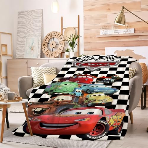 Cartoon Flannel Throw Blanket for Kids - Super Soft Warm 55x40 Inch