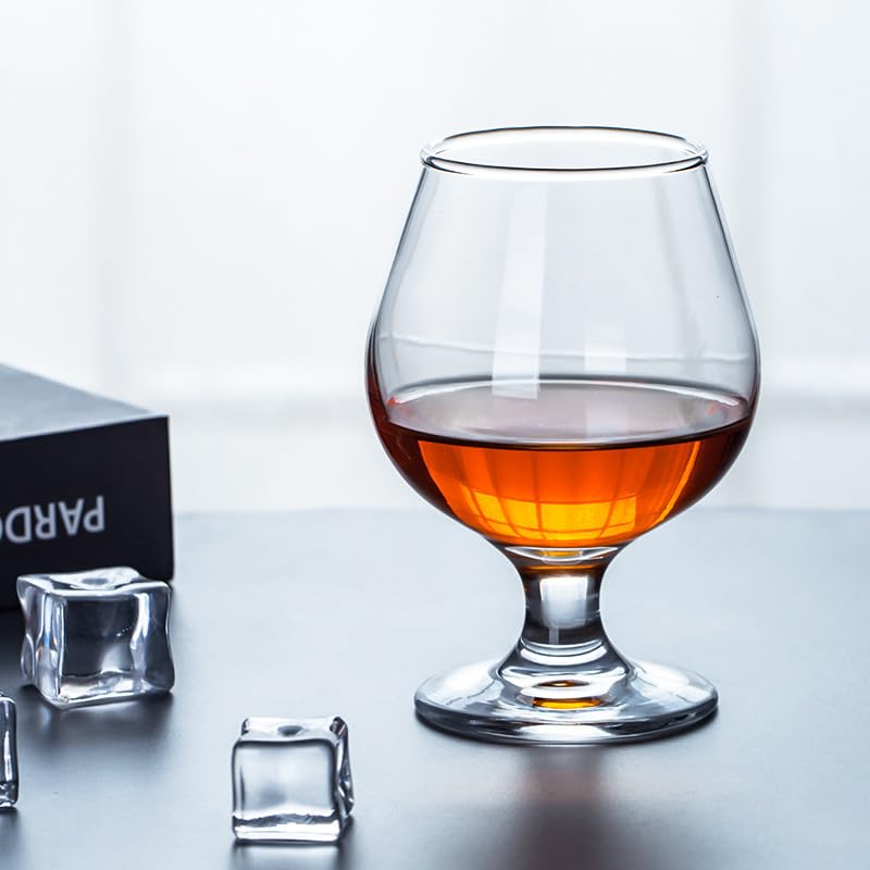 Srgeilzati 8.8 oz Shot Glasses Set of 6 - Cute Brandy Cognac Glasses for Spirits, Whiskey, and Cocktails