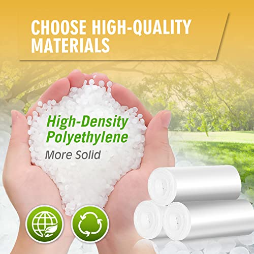 4 Gallon Small Trash Bags (105 Count) - Leak-Proof Clear Wastebasket Liners