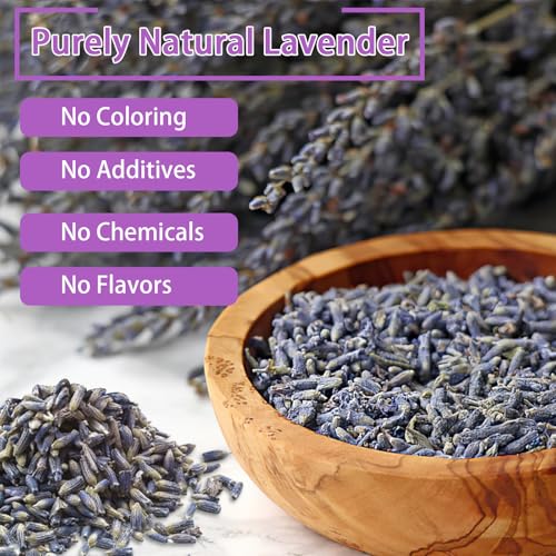 Natural Dried Lavender Flowers 1/2 Pound Bulk Buds for DIY Crafts