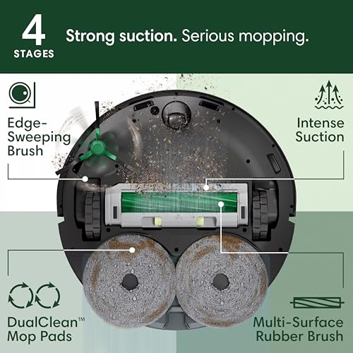 Robot Vacuum and Mop with AutoWash Dock, LiDAR Navigation & Self-Cleaning