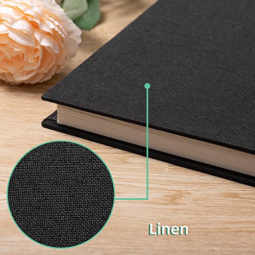 Large Self-Adhesive Scrapbook Photo Album with Linen Cover, 40 Pages