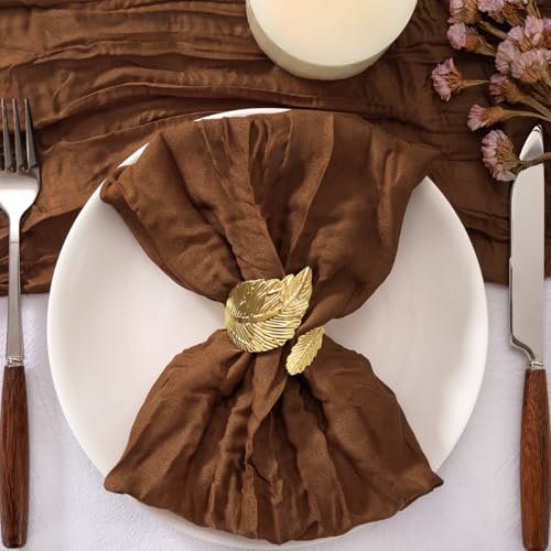 20-Pack Cheesecloth Napkins, 21x21 Inch Gauze Fabric Table Napkins