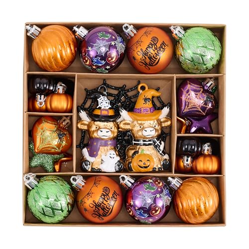 30pc Shatterproof Halloween Ornament Set - Pumpkin & Harvest Tree Decor