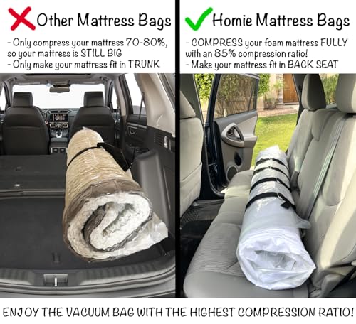 Vacuum Seal Mattress Bag for Storage & Moving - Queen/Full Size