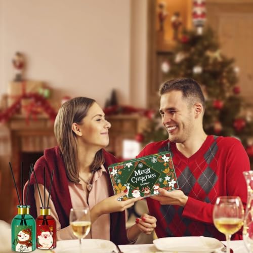 Christmas Reed Diffuser Set with 18 Sticks (5.3 Fl.oz)
