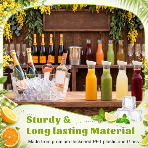 Mimosa Bar Supplies Set for Weddings & Parties - Drink Station Kit with Ice Buckets, Carafes, Labels