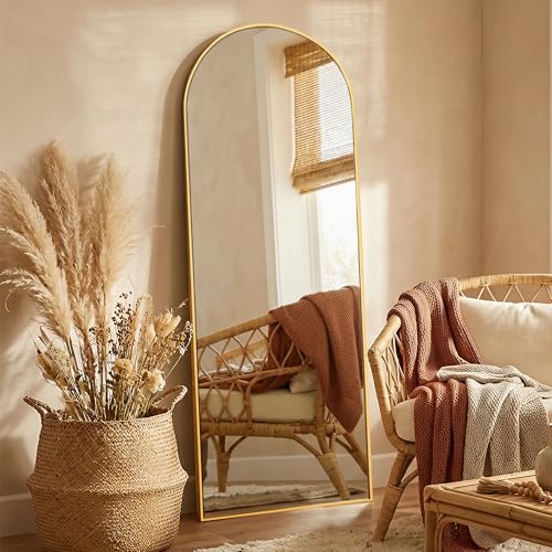 Arched Full Length Floor Mirror, 64x21 Inch Large Standing Mirror