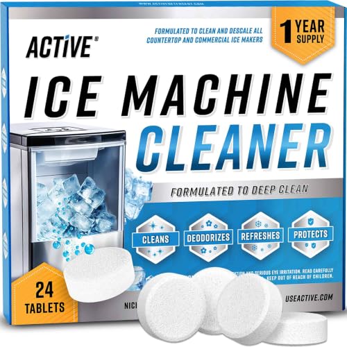 Ice Maker Cleaner and Descaler Tablets - Nickel-Safe Scale Remover (24 Count)