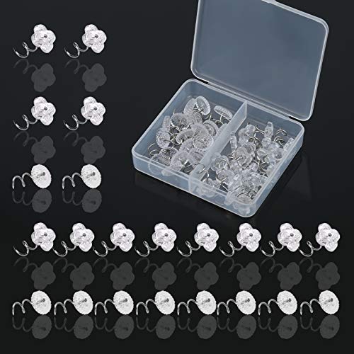 40pcs Clear Head Twist Pins for Upholstery, Bedskirts, and Slipcovers