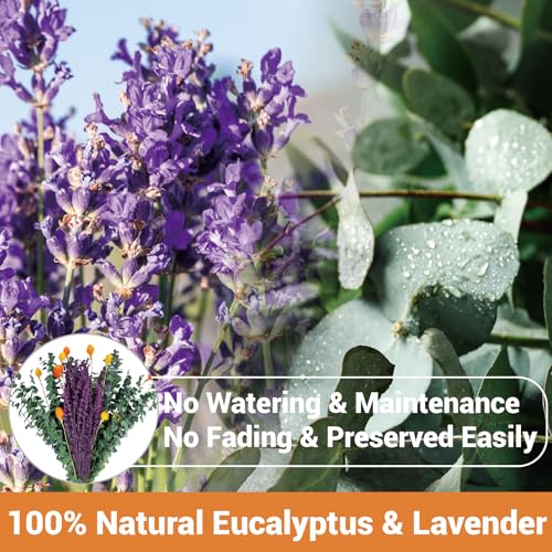 120-Piece Dried Eucalyptus and Lavender Bouquet for Shower Home Decor