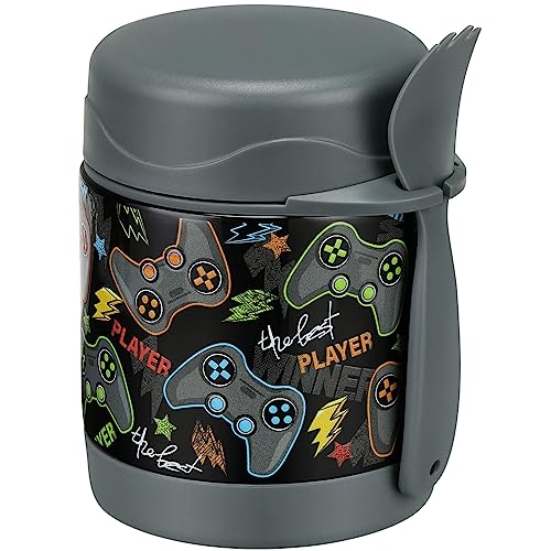 Kids Insulated Food Jar 10oz Stainless Steel Vacuum Soup Thermos with Spoon
