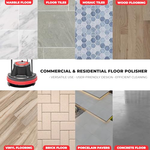 10-Inch Commercial Floor Polisher and Buffer Machine with 39ft Cord