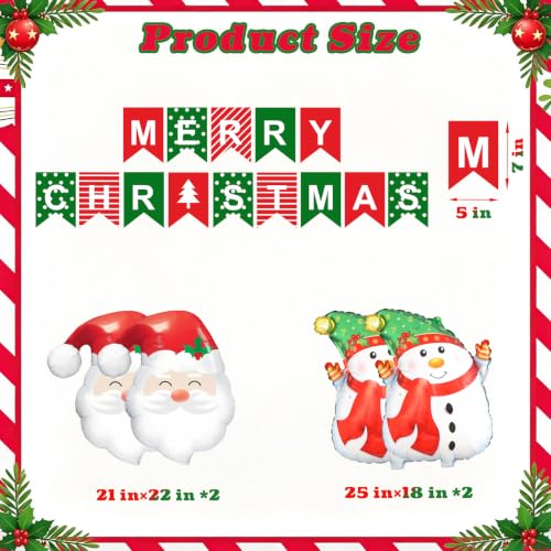Christmas Party Decorations Bundle with Banner, Balloons & Streamers