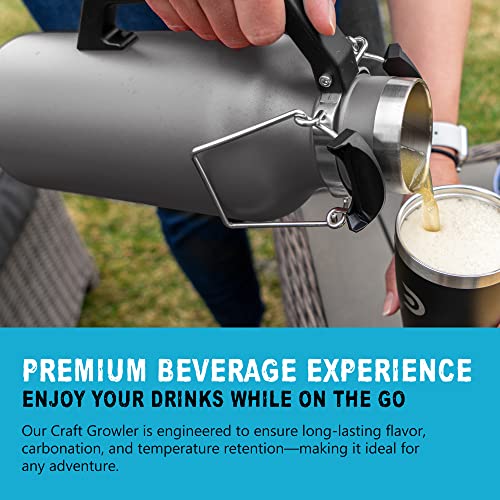 32 oz Vacuum Insulated Stainless Steel Growler for Beer, Wine, and Coffee