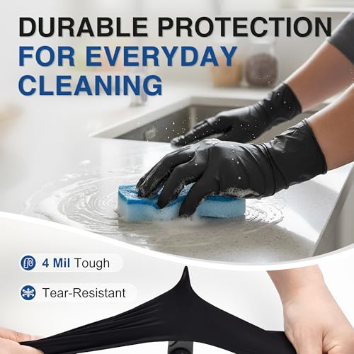 4-Mil Nitrile Disposable Gloves - Latex-Free & Powder-Free Exam Gloves
