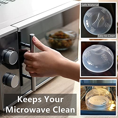 11.5-Inch Microwave Splatter Cover with Steam Vents and Easy-Grip Handle