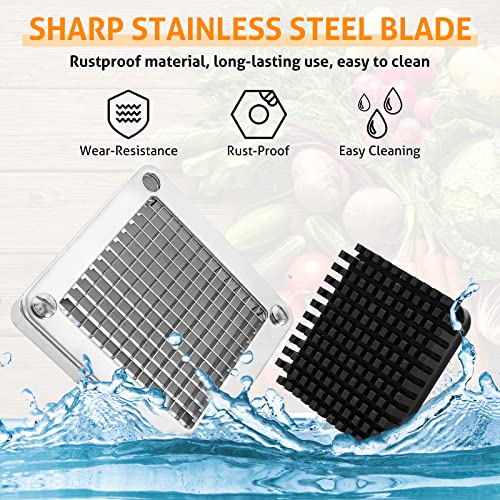 1/4-Inch Commercial Vegetable Chopper Dicer Blade with Pusher Block