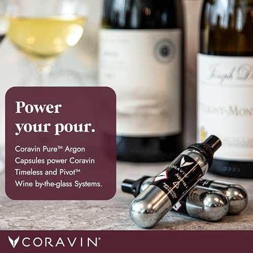 Timeless Wine Preservation System with Aerator & Argon Capsules - Black