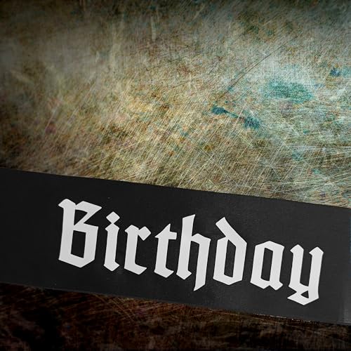 Birthday Emo Sash with Thorn Heart Print - Gothic Party Accessory