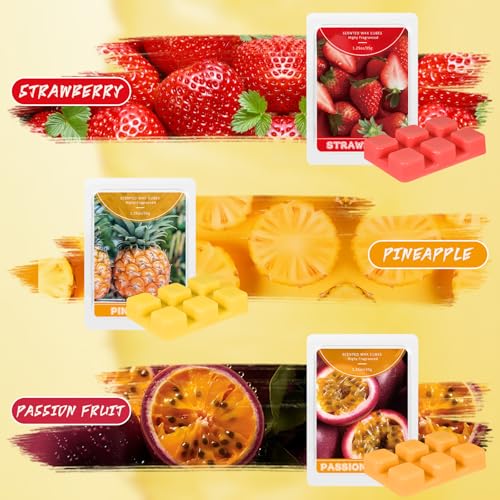 Scented Wax Melts 6-Pack - Natural Soy Wax Cubes for Wax Warmers