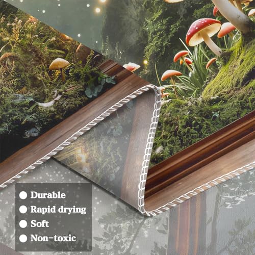 Fantasy Castle Window Tapestry - Magical Woodland Wall Hanging Backdrop