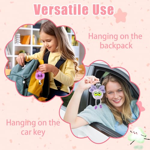 AMZFAVOR 36pcs Plush Animal Keychains Bulk for Kids, Party Favors & Backpacks