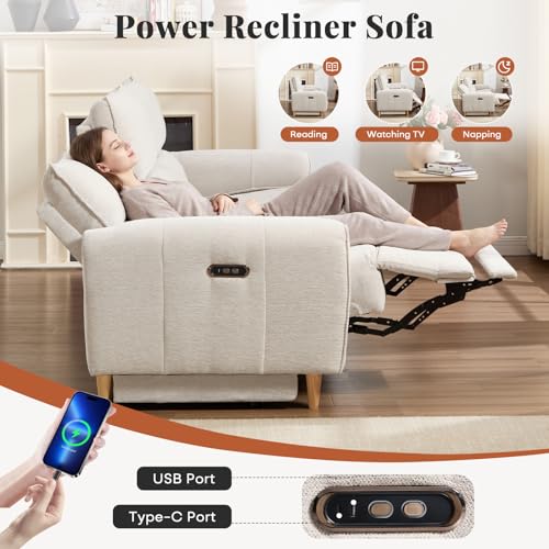 Modular Power Recliner Sofa with USB Charging, Storage and Cup Holders