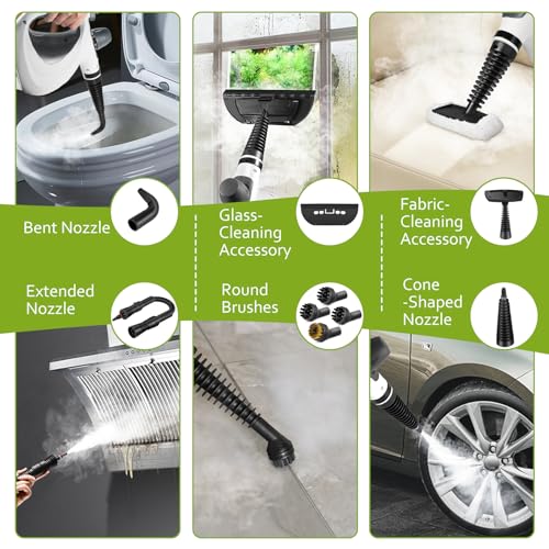 Phueut Pressurized Handheld Multi-Surface Natural Steam Cleaner with