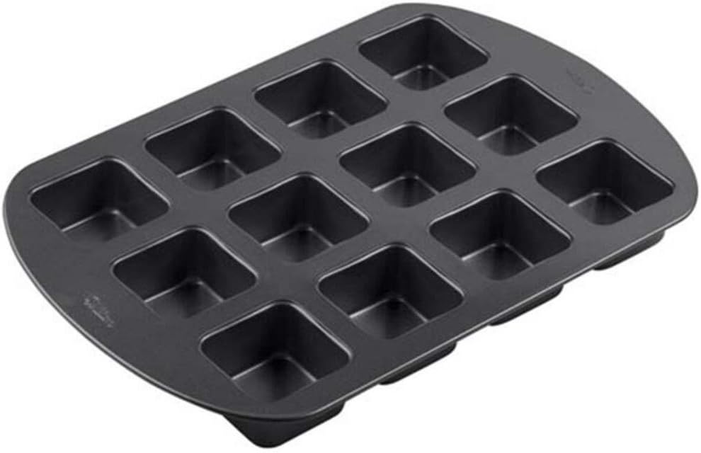 Wilton Brownie Bar Pan - 12-Cavity Steel Bakeware for Perfectly Cut Brownies