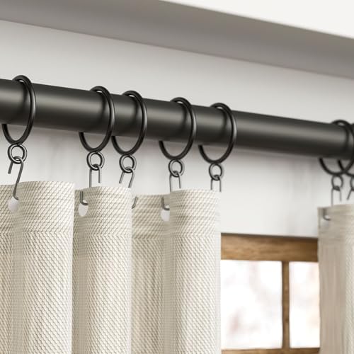 50 Pack Metal Curtain Rings with Eyelets - 1.5 Inch Heavy Duty Drapery Rings