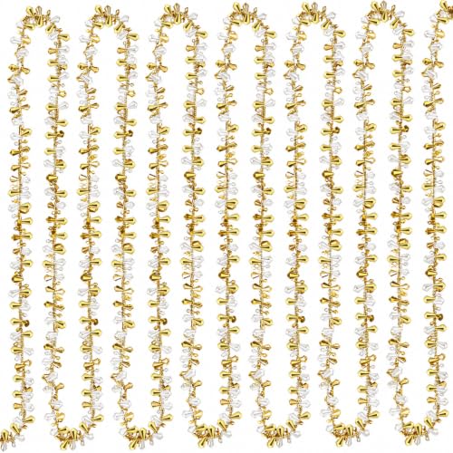 Aoriher 4 Rolls 160ft Christmas Bead Garland Gold & Clear Holiday Decor