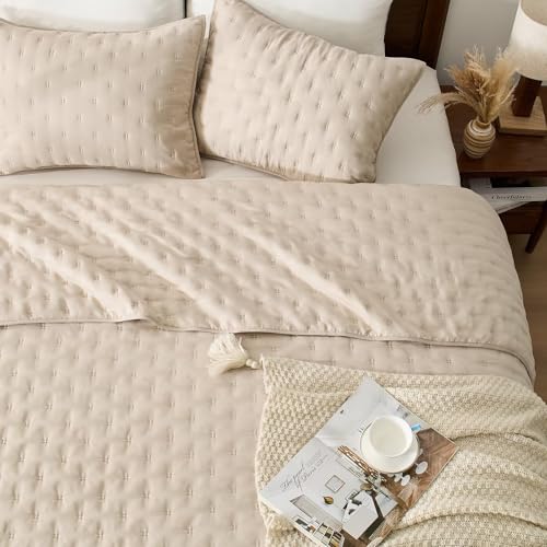 EMME King Size 3-Piece Quilt Bedding Set - Soft Reversible Coverlet
