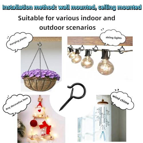 10 Pack Safety Buckle Q-Hanger Ceiling Hooks for Plants and String Lights