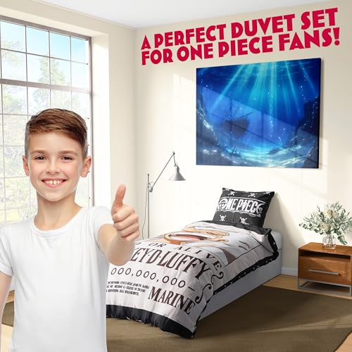Twin Duvet Cover Set 53x79 in, Reversible Anime Bedding for Kids and Teens