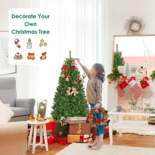 4ft Pre-Lit Artificial Christmas Tree with 100 Dual-Color LED Lights