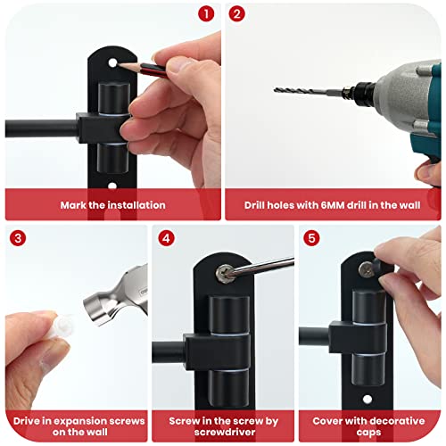 180° Swivel Aluminum Wall Mount Helmet Holder for Motorcycle and Sports Gear