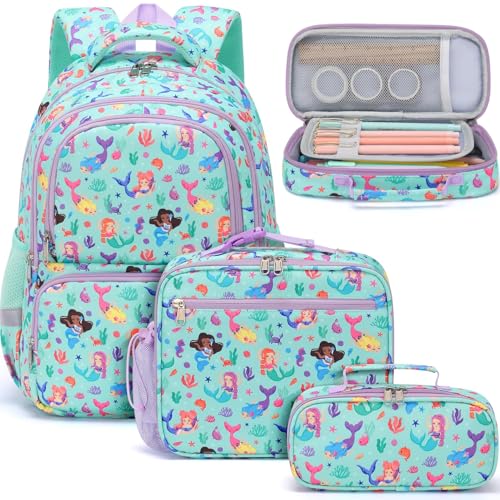 3-Piece Kids Backpack Set with Insulated Lunch Bag and Pencil Case