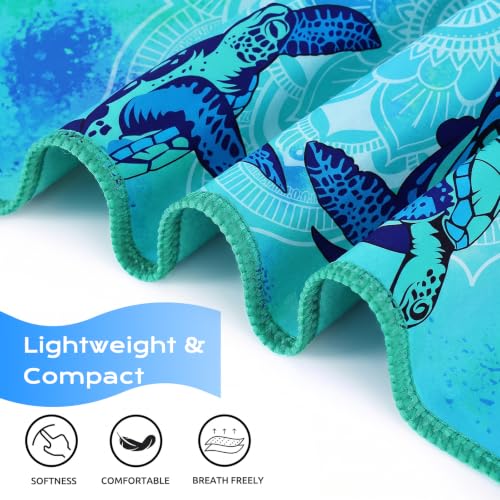 Oversized Microfiber Beach Towel, Extra Large Quick Dry Sandproof Travel Towel