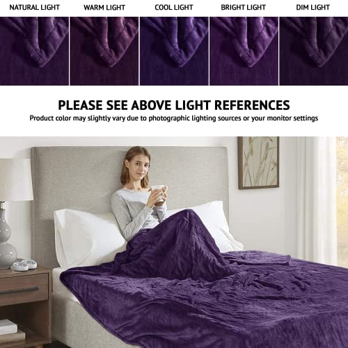 Heated Blanket Full Size - Fast Heating Electric Blanket, Soft Plush, 20 Heat Settings, Auto Shut Off