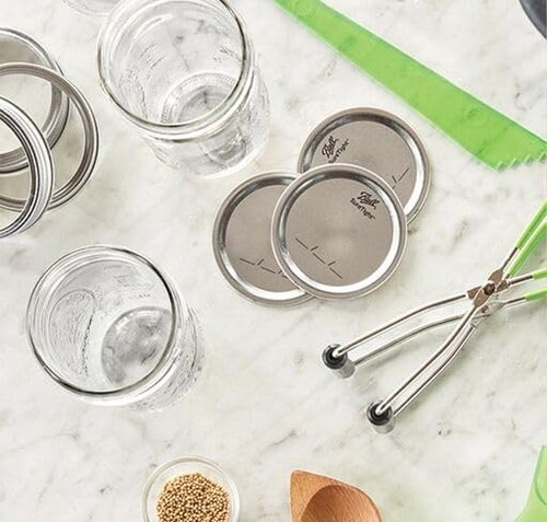 Ball Mason Jar Lids, Wide Mouth, 12 CT (Pack of 6)