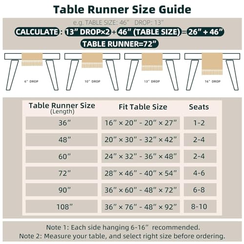Boho Macrame Table Runner with Tassels 12x72 Inch Rustic Farmhouse Decor
