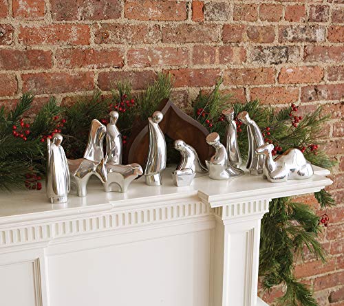 Nambe Angel Nativity Figure - Serene Metal Alloy Holiday Decor, 7 Inch