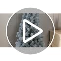 4FT Flocked Artificial Christmas Tree with Snowy Look, Unlit, Premium PVC Branches, Metal Stand for Indoor Holiday Decor
