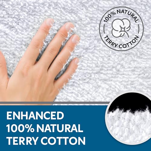 Waterproof Terry Cotton Pillow Protectors - Standard Size, 2-Pack